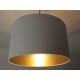 Lampenschirm Lichtgrau-Gold" 