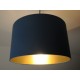 Lampenschirm "Taubenblau-Gold" 