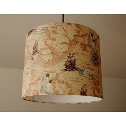 Deckenlampenschirm "Seekarte" (Vintage)