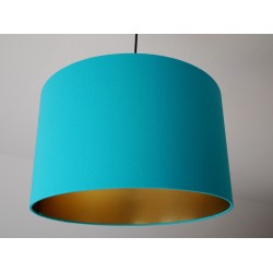 Lampenschirm "Hellpetrol-Gold"