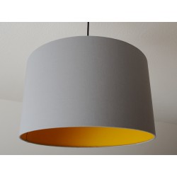 Lampenschirm "Senfgelb-Steingrau"