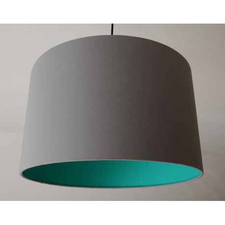 Lampenschirm"Steingrau-Grüntürkis"