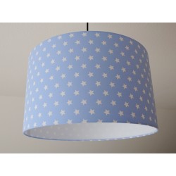 Lampenschirm " Sterne" (hellblau)