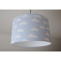 Dekenlampenschirm "Über den Wolken " (hellblau)