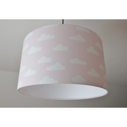 Dekenlampenschirm "Über den Wolken " (rosé)