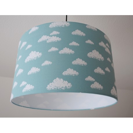 Dekenlampenschirm "Über den Wolken " (mint)