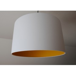 Lampenschirm "Senfgelb-Weiß"