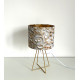Tischlampe "Blumen-Gold"