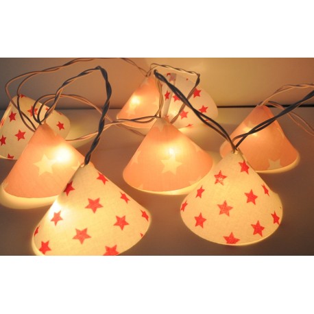 Lichterkette "Sterne" (pink-rosa)