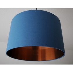 Lampenschirm "Taubenblau-Kupfer"