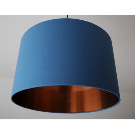 Lampenschirm "Taubenblau-Kupfer"