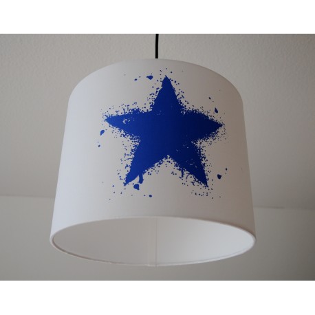Lampenschirm " Stern" (blau)